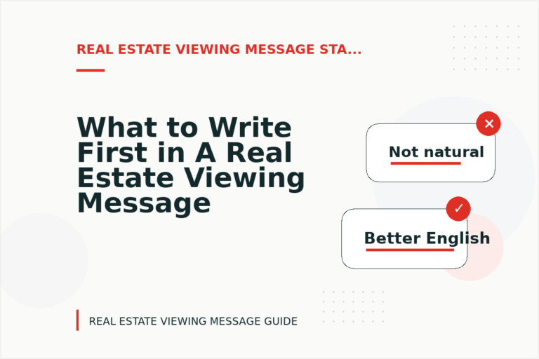 What to Write First in A Real Estate Viewing Message What to Write First in A Real Estate Viewing Message
