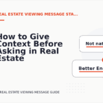 How to Give Context Before Asking in Real Estate Viewing Message English