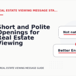 Short and Polite Openings for Real Estate Viewing Message English