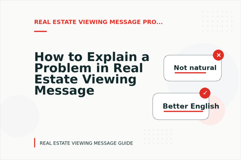 How to Explain a Problem in Real Estate Viewing Message English How to Explain a Problem in Real Estate Viewing Message English