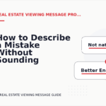 How to Describe a Mistake Without Sounding Rude in Real Estate Viewing Message English