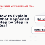 How to Explain What Happened Step by Step in Real Estate Viewing Message English
