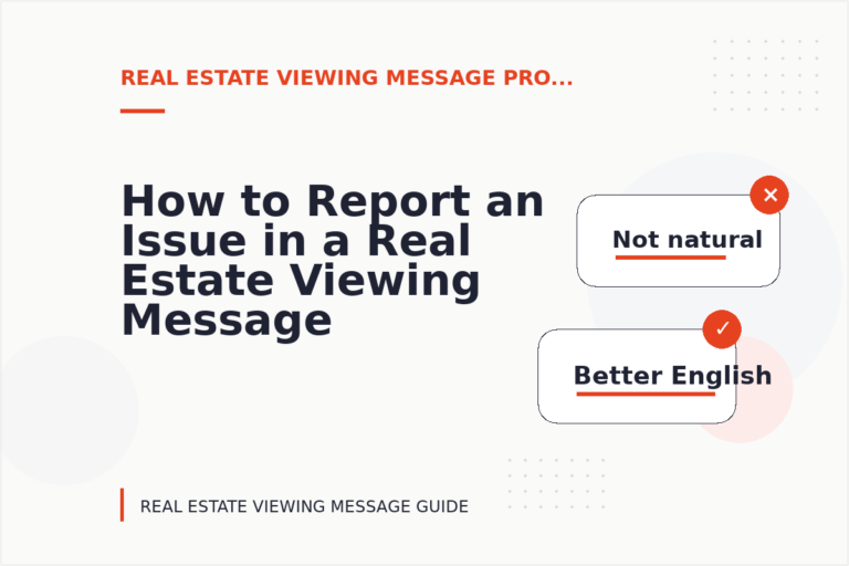 How to Report an Issue in a Real Estate Viewing Message How to Report an Issue in a Real Estate Viewing Message