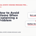 How to Avoid Blame When Explaining a Problem in Real Estate Viewing Message English