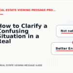 How to Clarify a Confusing Situation in a Real Estate Viewing Message