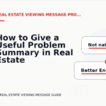 How to Give a Useful Problem Summary in Real Estate Viewing Message English