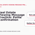 Real Estate Viewing Message Practice: Polite Confirmation Examples