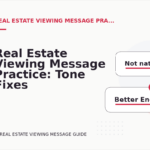 Real Estate Viewing Message Practice: Tone Fixes for Real Situations